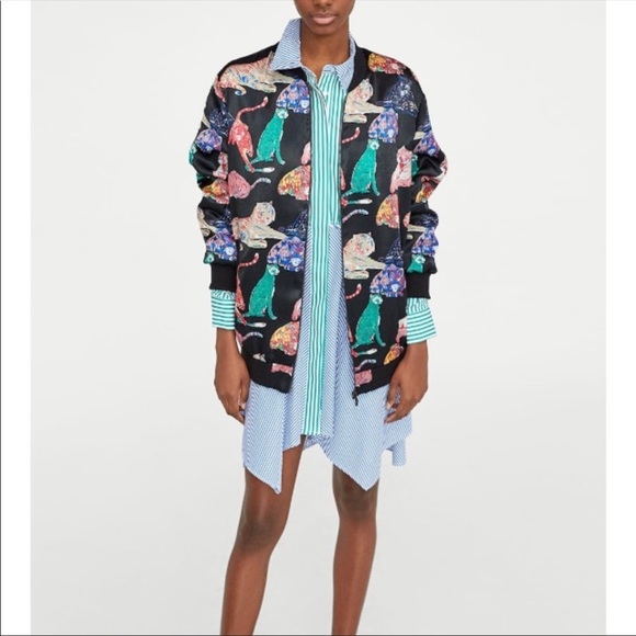 zara tiger bomber jacket